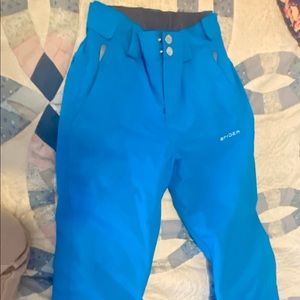 Girls turquoise blue Spyder ski pants size 12.